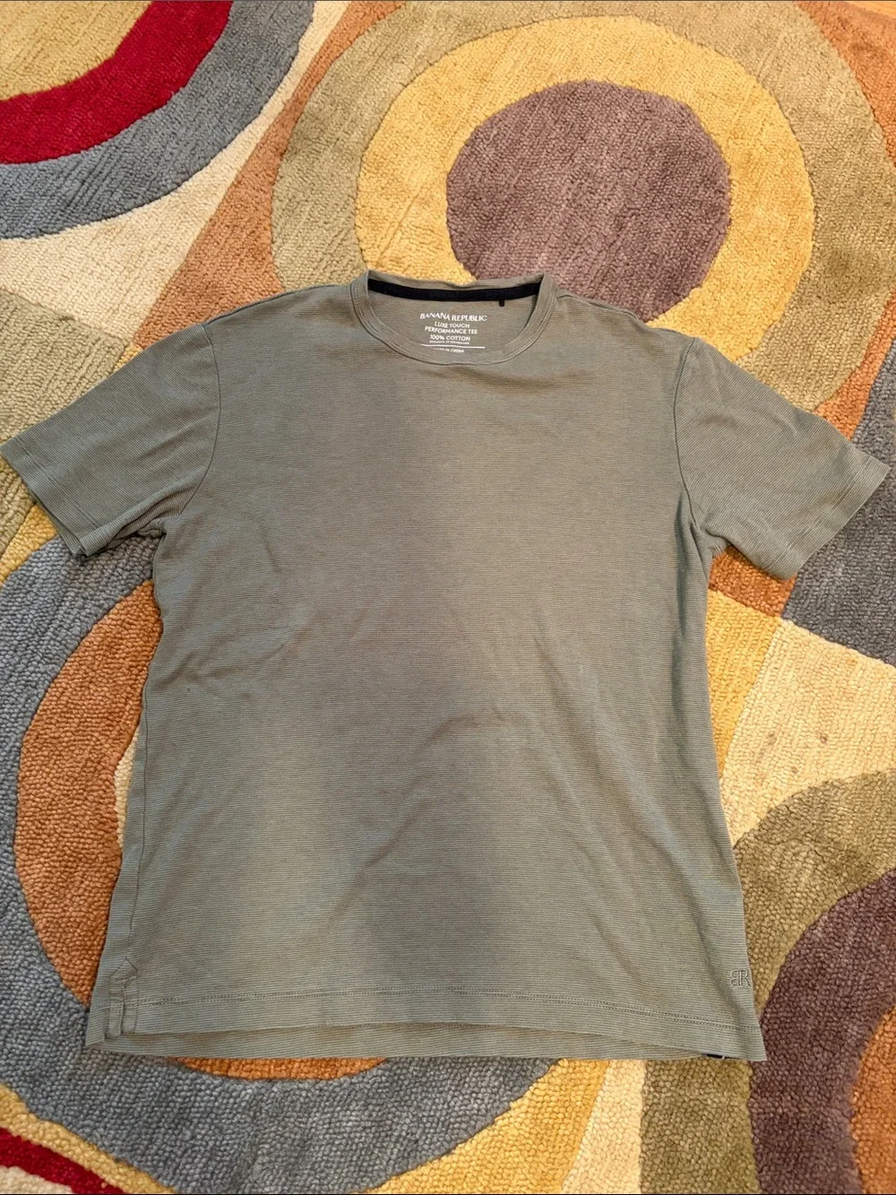 Banana Republic Men’s Short-Sleeve Crew Tee - Olive Green, Sz S